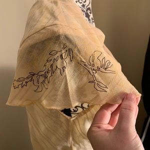Free People Cream colored, flutter sleeve size M